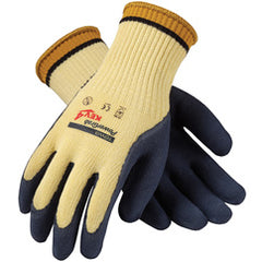09-K1444/S Gloves w/Kevlar Brand - PowerGrab KEV4 - Yellow 10G Kevlar Shell - Latex MicroFinish Grip - A3-Pair - USA Tool & Supply