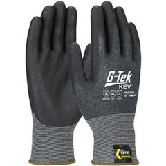 09-K1630/XL Gloves w/Kevlar Brand - G-Tek KEV - Kevlar Engineered Yarn - Gray 13 Gauge - Nitrile Foam - ANSI A4 - USA Tool & Supply