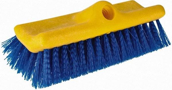 Rubbermaid - 2" Bristle Length, Polypropylene Scrub Brush - 10" OAL, Blue, Plastic Block - USA Tool & Supply