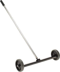 Shields Magnetics - 18 & 20" Long Push Magnetic Sweeper with Wheels - 2-1/2" Wide x 1" High x 42" Long, 5" Wheel Diam, 1-1/2" Clearance - USA Tool & Supply