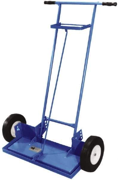 Made in USA - 24" Long Push Magnetic Sweeper with Wheels - 4-1/2" Wide x 1-1/2" High x 48" Long, 10" Wheel Diam, 2-1/2" Clearance - USA Tool & Supply