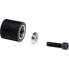 Dynabrade - 1" Diam x 1" Wide Contact Wheel Assembly - 1/4" Arbor Hole, Flat, 80 Duro Rubber Face - USA Tool & Supply