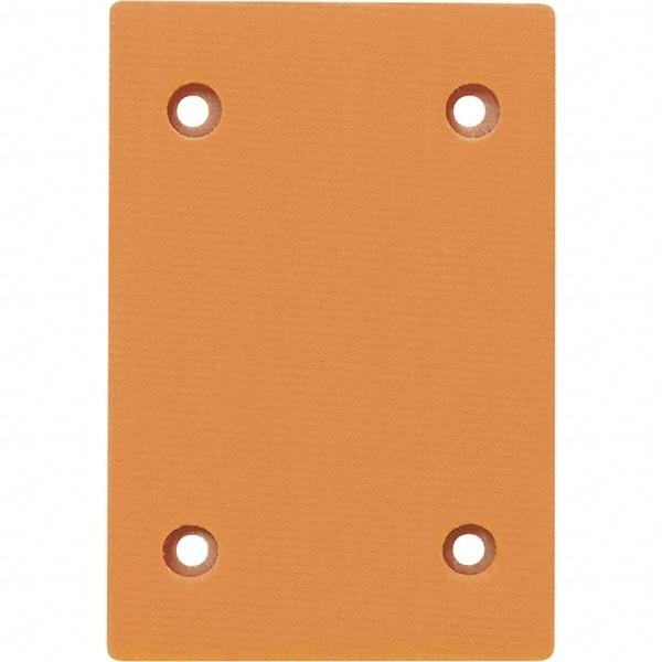 Dynabrade - 4-5/16 x 4" Rectangular Adhesive/PSA Backing Pad - Dynabug Model T Compatible, Clip Attachment, Nonvacuum Pad, 1/4" Thick, Medium Density - USA Tool & Supply