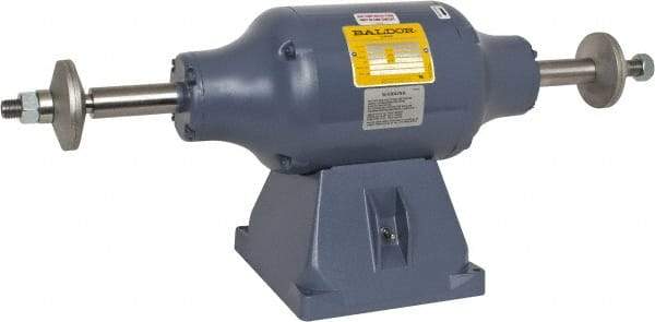 Baldor - 8" Wheel Diam x 1-1/4" Wheel Width, 3/4 hp Buffer - 3/4" Arbor Hole Diam, 1 Phase, 3,600 Max RPM, 115/230 Volts - USA Tool & Supply