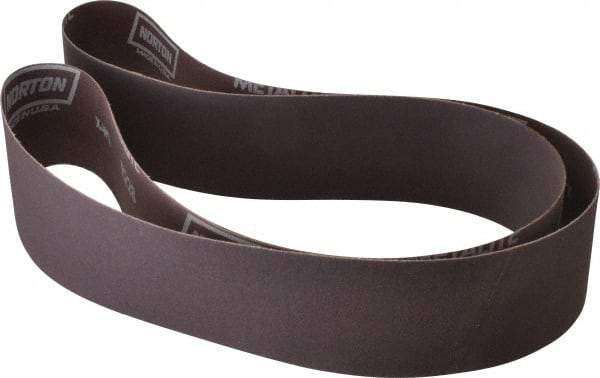 Norton - 2-1/2" Wide x 60" OAL, 120 Grit, Aluminum Oxide Abrasive Belt - Aluminum Oxide, Fine, Coated, X Weighted Cloth Backing, Series R228 - USA Tool & Supply