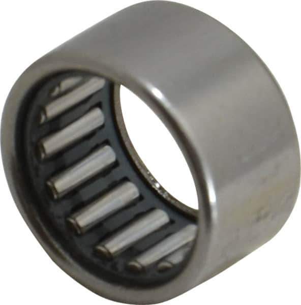 IKO - 0.591" Bore Diam, 1,780 Lb. Dynamic Capacity, 15 x 21 x 12mm, Caged, Open End, Shell Needle Roller Bearing - 0.827" Outside Diam, 0.472" Wide - USA Tool & Supply