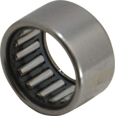 IKO - 0.591" Bore Diam, 1,780 Lb. Dynamic Capacity, 15 x 21 x 12mm, Caged, Open End, Shell Needle Roller Bearing - 0.827" Outside Diam, 0.472" Wide - USA Tool & Supply