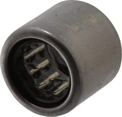 IKO - 0.472" Bore Diam, 1,460 Lb. Dynamic Capacity, 12 x 18 x 16mm, Caged, Double Seal, Open End, Shell Needle Roller Bearing - 0.709" Outside Diam, 0.63" Wide - USA Tool & Supply