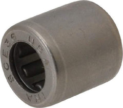 INA Bearing - 3/16" Bore Diam, 630 Lb. Dynamic Capacity, 3/16 x 11/32 x 3/8", Caged, Open End, Shell Needle Roller Bearing - 11/32" Outside Diam, 3/8" Wide - USA Tool & Supply