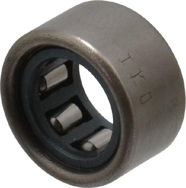 IKO - 1/4" Bore Diam, 360 Lb. Dynamic Capacity, 1/4 x 7/16 x 1/4", Caged, Open End, Shell Needle Roller Bearing - 7/16" Outside Diam, 1/4" Wide - USA Tool & Supply