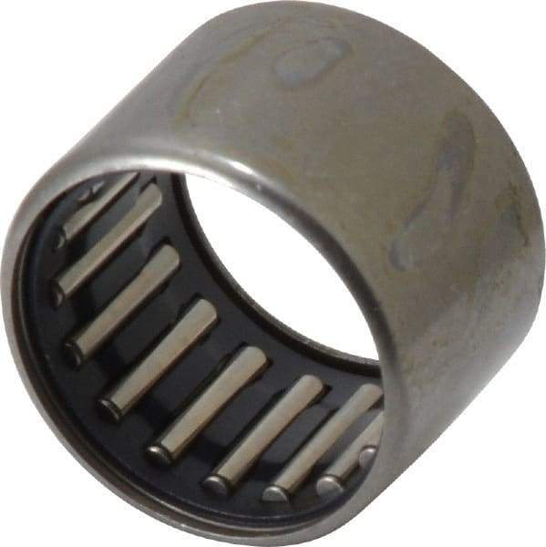 IKO - 11/16" Bore Diam, 2,460 Lb. Dynamic Capacity, 11/16 x 7/8 x 5/8", Caged, Open End, Shell Needle Roller Bearing - 7/8" Outside Diam, 5/8" Wide - USA Tool & Supply