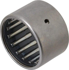 IKO - 7/8" Bore Diam, 3,800 Lb. Dynamic Capacity, 7/8 x 1-1/8 x 3/4", Caged, Open End, Shell Needle Roller Bearing - 1-1/8" Outside Diam, 3/4" Wide - USA Tool & Supply