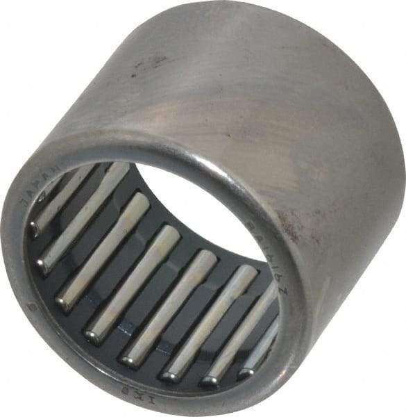 IKO - 1" Bore Diam, 5,600 Lb. Dynamic Capacity, 1 x 1-1/4 x 1", Caged, Open End, Shell Needle Roller Bearing - 1-1/4" Outside Diam, 1" Wide - USA Tool & Supply