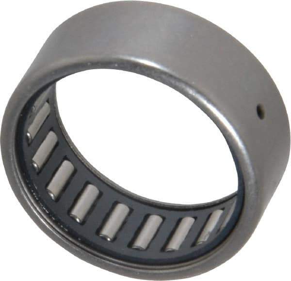 IKO - 1" Bore Diam, 2,850 Lb. Dynamic Capacity, 1 x 1-1/4 x 1/2", Caged, Open End, Shell Needle Roller Bearing - 1-1/4" Outside Diam, 1/2" Wide - USA Tool & Supply