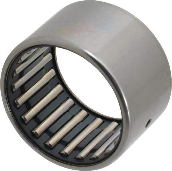 IKO - 1-5/8" Bore Diam, 11,400 Lb. Dynamic Capacity, 1-5/8 x 2 x 1-1/4", Caged, Open End, Shell Needle Roller Bearing - 2" Outside Diam, 1-1/4" Wide - USA Tool & Supply