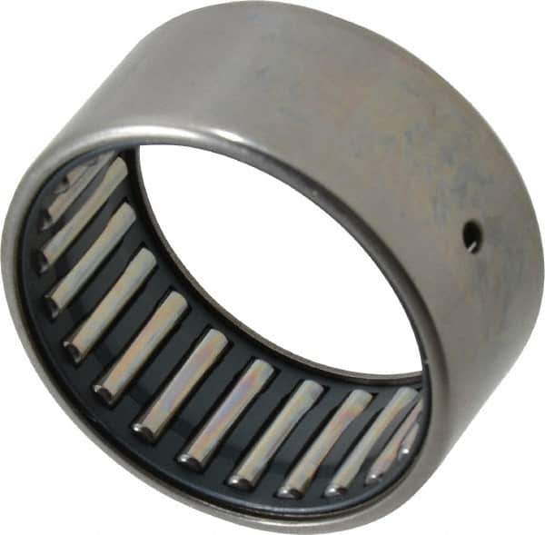 IKO - 1-3/4" Bore Diam, 9,300 Lb. Dynamic Capacity, 1-3/4 x 2-1/8 x 1", Caged, Open End, Shell Needle Roller Bearing - 2-1/8" Outside Diam, 1" Wide - USA Tool & Supply