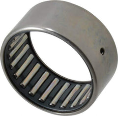 IKO - 1-3/4" Bore Diam, 9,300 Lb. Dynamic Capacity, 1-3/4 x 2-1/8 x 1", Caged, Open End, Shell Needle Roller Bearing - 2-1/8" Outside Diam, 1" Wide - USA Tool & Supply