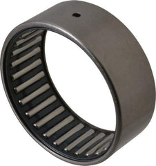IKO - 2-1/4" Bore Diam, 11,300 Lb. Dynamic Capacity, 2-1/4 x 2-5/8 x 1", Caged, Open End, Shell Needle Roller Bearing - 2-5/8" Outside Diam, 1" Wide - USA Tool & Supply