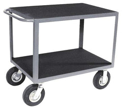 Durham - 1,200 Lb Capacity, 24" Wide x 48" Long x 34" High Instrument Cart - 2 Shelf, Steel, Full Pneumatic Casters - USA Tool & Supply