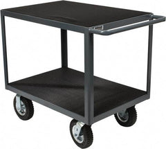 Durham - 1,200 Lb Capacity, 24" Wide x 36" Long x 34" High Instrument Cart - 2 Shelf, Steel, Full Pneumatic Casters - USA Tool & Supply