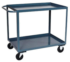 Durham - 1,200 Lb Capacity, 30" Wide x 60" Long x 37-3/4" High Service Cart - 2 Shelf, Steel, Hard Rubber Casters - USA Tool & Supply