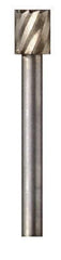 Dremel - 7/32" Cut Diam, 1/8" Shank Diam, Cylinder Head Single Cut Burr - High Speed Steel, Flat End - USA Tool & Supply