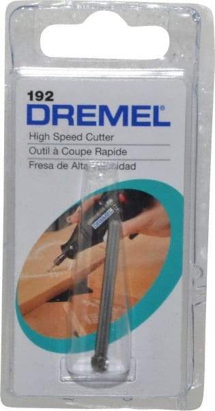 Dremel - 3/16" Cut Diam, 1/8" Shank Diam, Ball Head Single Cut Burr - High Speed Steel, Radius End - USA Tool & Supply