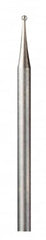 Dremel - 1/32" Cut Diam, 1/8" Shank Diam, Single Cut Ball Burr - USA Tool & Supply