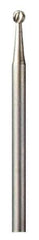 Dremel - 3/32" Cut Diam, 1/8" Shank Diam, Ball Head Single Cut Burr - Radius End - USA Tool & Supply
