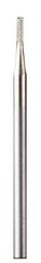 Dremel - 1/32" Cut Diam, 1/8" Shank Diam, Cylinder Head Single Cut Burr - Flat End - USA Tool & Supply