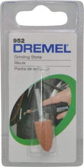 Dremel - 3/8" Head Diam x 3/4" Thickness, Aluminum Oxide Mounted Point - Green - USA Tool & Supply