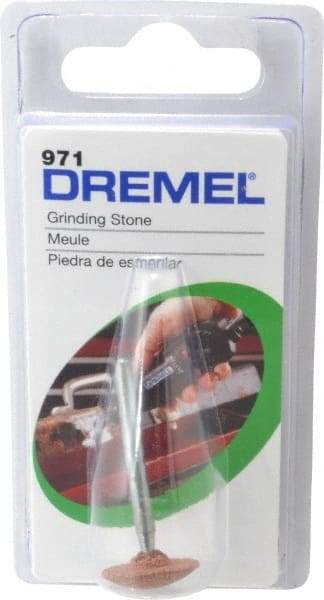 Dremel - 5/8" Head Diam x 3/32" Thickness, B71, Mushroom End, Aluminum Oxide Mounted Point - Green - USA Tool & Supply