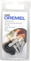 Dremel - 1/32, 1/16, 3/32 and 1/8 Inch Rotary Tool Collet Nut Kit - Includes 480, 481, 482, 483 and Collet Nut - USA Tool & Supply