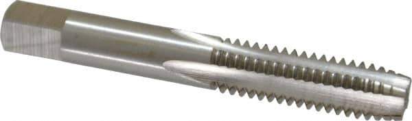 Interstate - M10x1.75 Metric Special 6H 4 Flute Bright Finish High Speed Steel Straight Flute Standard Hand Tap - Plug, Right Hand Thread, 2-15/16" OAL, 1-1/4" Thread Length, D6 Limit, Oversize - Exact Industrial Supply
