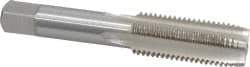 Interstate - M18x2.00 Metric Fine 4 Flute Bright Finish High Speed Steel Straight Flute Standard Hand Tap - Plug, Right Hand Thread, 4-1/32" OAL, 1-13/16" Thread Length, D6 Limit, Oversize - USA Tool & Supply