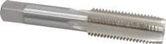 Interstate - M18x2.00 Metric Fine 4 Flute Bright Finish High Speed Steel Straight Flute Standard Hand Tap - Plug, Right Hand Thread, 4-1/32" OAL, 1-13/16" Thread Length, D6 Limit, Oversize - USA Tool & Supply