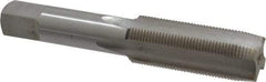 Interstate - 3/4-20 UNEF 4 Flute Bright Finish High Speed Steel Straight Flute Standard Hand Tap - Plug, Left Hand Thread, 4-1/4" OAL, 2" Thread Length, H3 Limit - Exact Industrial Supply