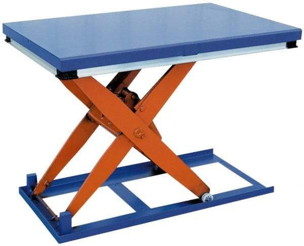 Vestil - 1,000 Lb Capacity Electric Scissor Lift Table - 7" Lift Height, 48" Platform Length x 24" Platform Width - USA Tool & Supply