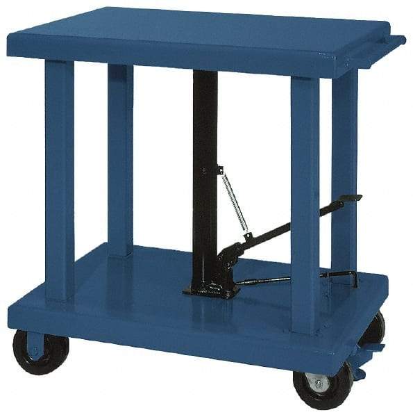Wesco Industrial Products - 4,000 Lb Capacity Post Lift Table - 37" Lift Height, 36" Platform Length x 24" Platform Width - USA Tool & Supply