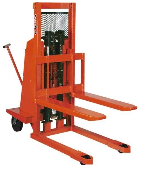 Presto Lifts - 2,000 Lb Capacity, 48" Lift Height, Battery Operated Work Positioner - 3-1/4" Lowered Height, 24" Load Center, 42" Fork Length, 28" Overall Width - USA Tool & Supply