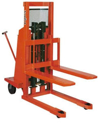Presto Lifts - 2,000 Lb Capacity, 48" Lift Height, Battery Operated Work Positioner - 3-1/4" Lowered Height, 24" Load Center, 42" Fork Length, 28" Overall Width - USA Tool & Supply