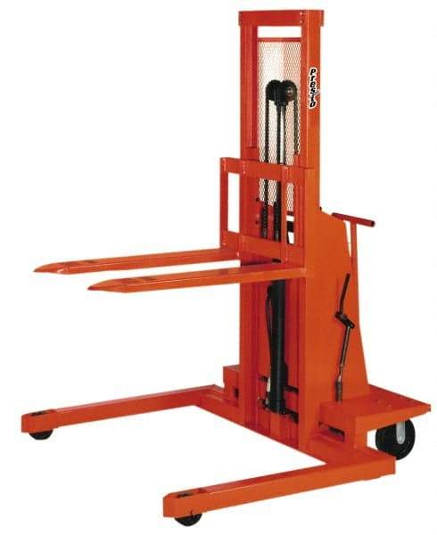 Presto Lifts - 2,000 Lb Capacity, 48" Lift Height, Battery Operated Work Positioner - 2" Lowered Height, 24" Load Center, 42" Fork Length, 56" Overall Width - USA Tool & Supply