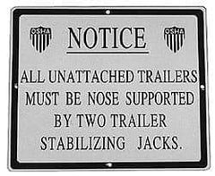 Vestil - Aluminum Trailer Sign - Aluminum Trailer Sign - USA Tool & Supply