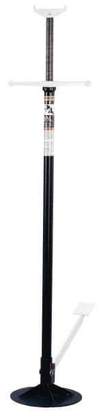 Omega Lift Equipment - 1,650 Lbs. Load Capacity High Support Stand - 54-1/2 to 80-1/2 Inch High, 12 Inch Base Diameter x 3 Inch Long x 3 Inch Wide Saddle, with Foot Pedal - USA Tool & Supply