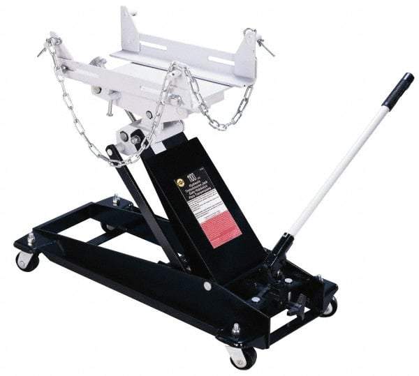 Omega Lift Equipment - 1,100 Lb Capacity Transmission Jack - 8-1/2 to 24-3/4" High, 15" Chassis Width x 31-1/8" Chassis Length - USA Tool & Supply