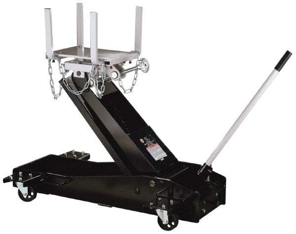 Omega Lift Equipment - 3,000 Lb Capacity Transmission Jack - 7-7/8 to 37-1/4" High, 26" Chassis Width x 46-3/4" Chassis Length - USA Tool & Supply