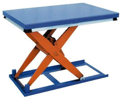 Vestil - 1,500 Lb Capacity Electric Scissor Lift Table - 7" Lift Height, 48" Platform Length x 24" Platform Width - USA Tool & Supply