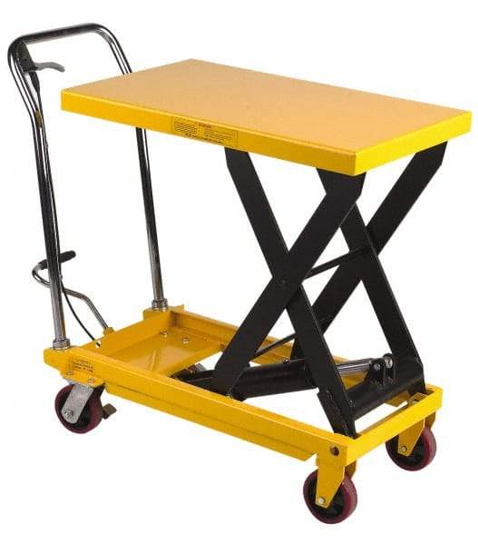 Wesco Industrial Products - 1,000 Lb Capacity Manual Scissor Lift Table - 32" Platform Length x 19-1/2" Platform Width - USA Tool & Supply