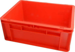 SSI Schaefer - 0.55 Cu Ft, 55 Lb Load Capacity Red Polypropylene Tote Container - Stacking, 15.8" Long x 11.9" Wide x 6.7" High - USA Tool & Supply