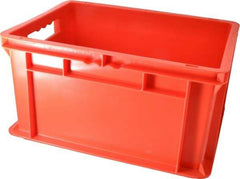 SSI Schaefer - 0.71 Cu Ft, 55 Lb Load Capacity Red Polypropylene Tote Container - Stacking, 15.8" Long x 11.9" Wide x 8.7" High - USA Tool & Supply